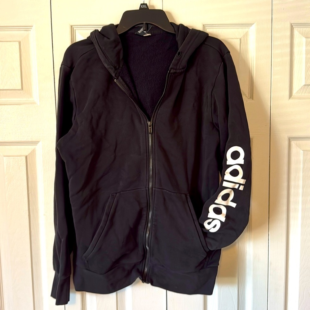 Adidas sweatshirt jacket. Adult small.